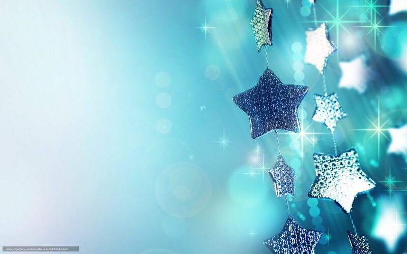blue star garland background