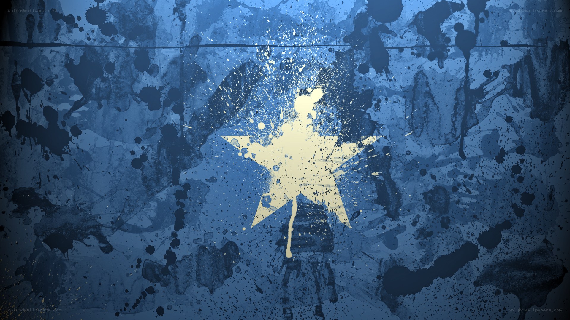 blue star grunge background