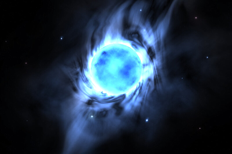 Blue Star in Nebula