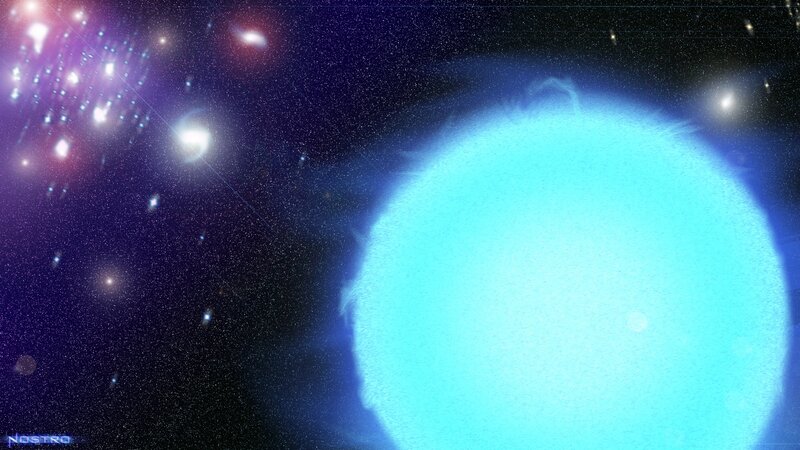 Blue Star in Space — Cosmic