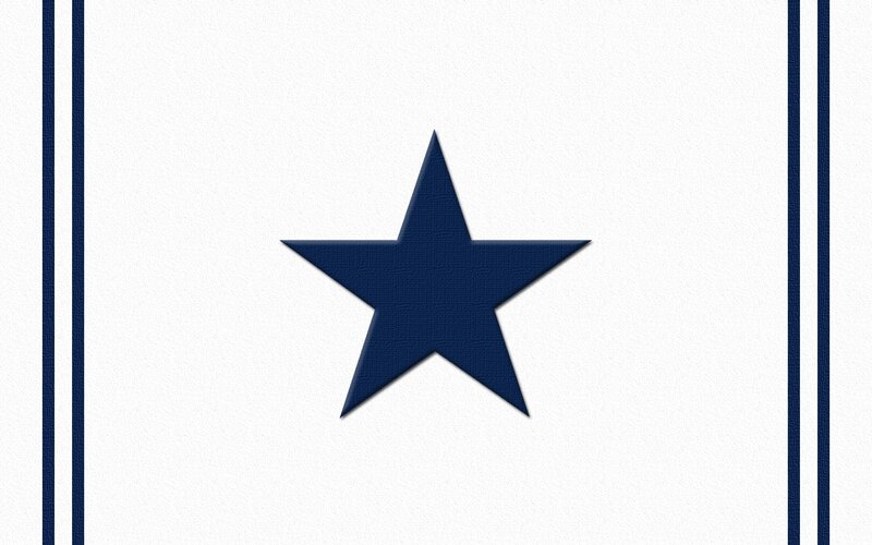 Blue Star on White Background