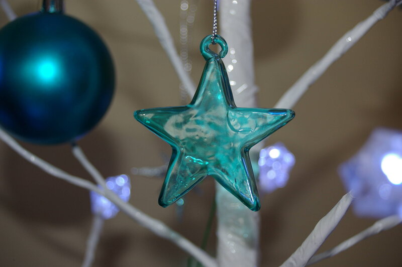 Blue Star Ornament — Festive, Night, Photograph