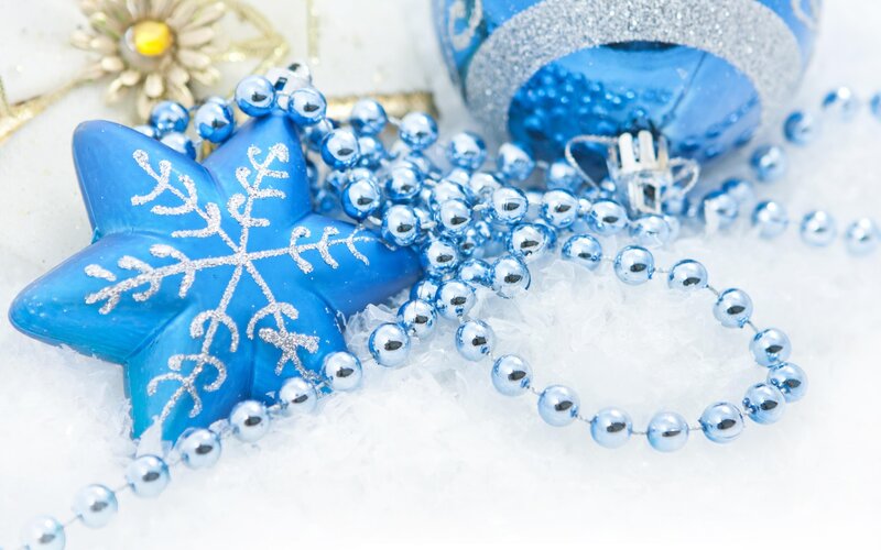 Blue Star Ornament — Festive, Winter, Photograph