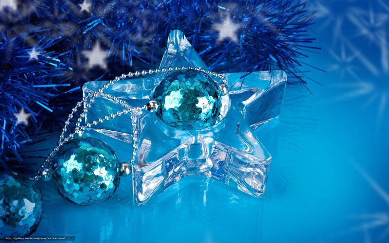 Blue Star Ornament — Festive, Winter, Photograph, Tinsel, Ornaments