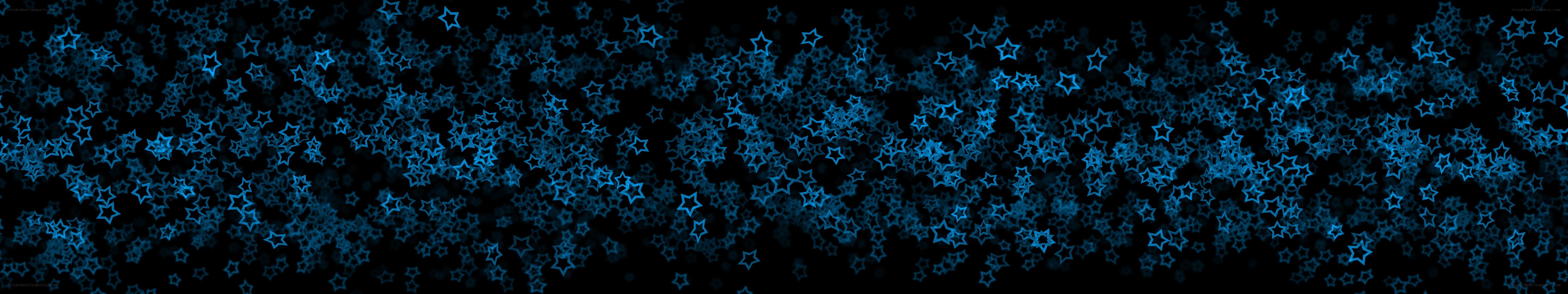 blue star particles on black