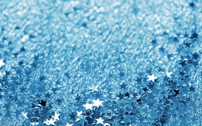 Blue Star-shaped Confetti — Festive, Photograph