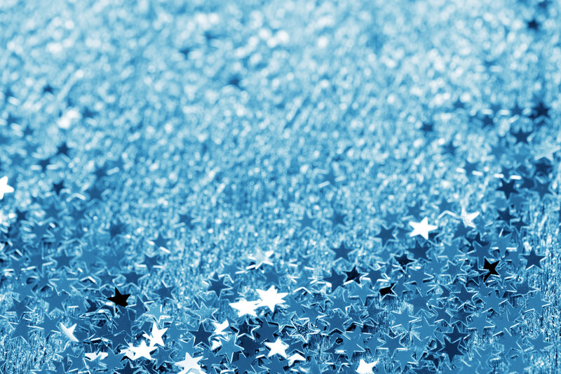 Blue Star-shaped Confetti — Festive