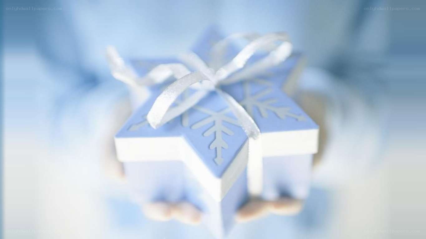 blue star-shaped gift box