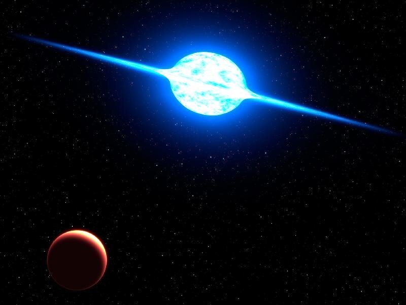 Blue Star with Planet