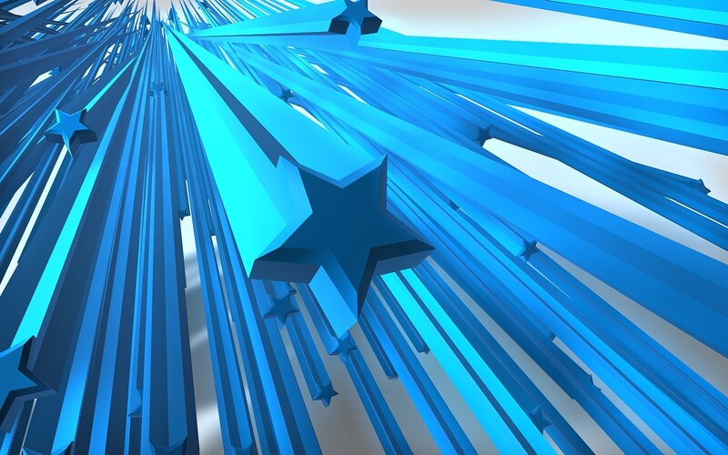blue starburst animation