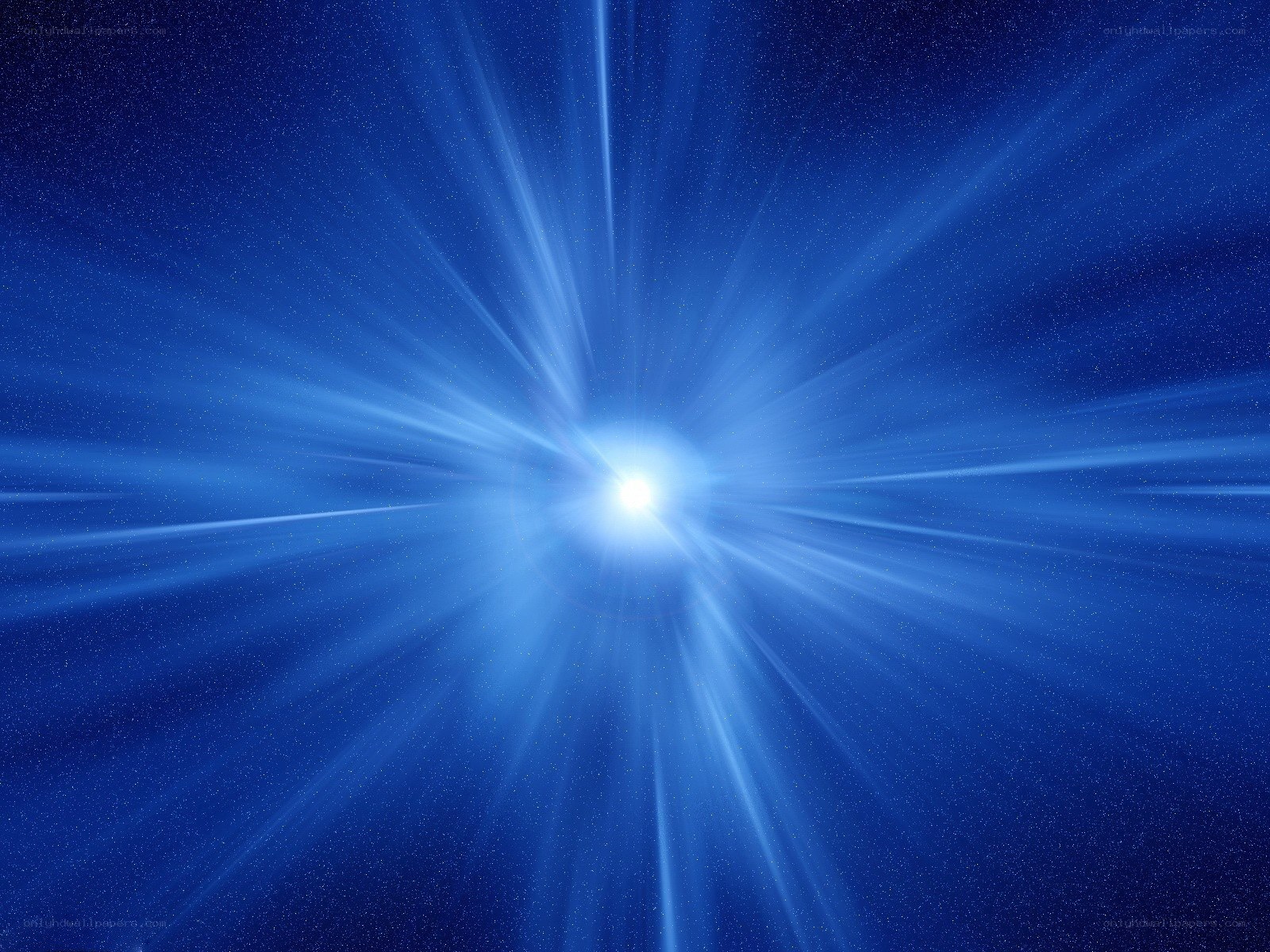 blue starburst in space