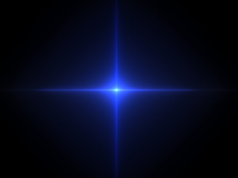 blue starburst light effect
