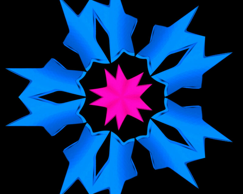 Blue Starburst Pattern — Dynamic