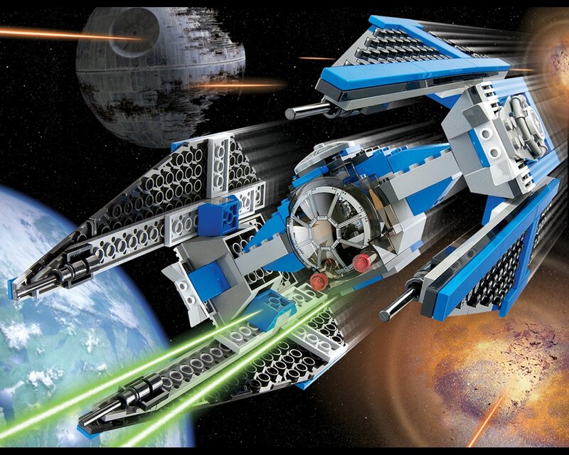 Blue Starfighter in Space
