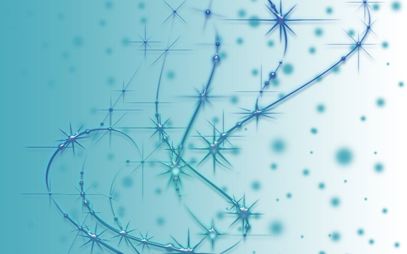 blue starry abstract design