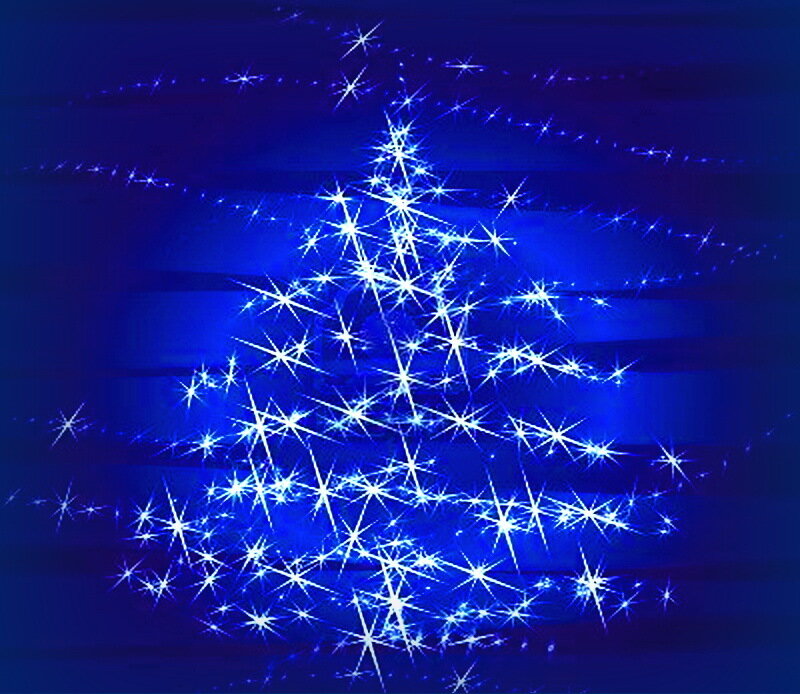 Blue Starry Christmas Tree