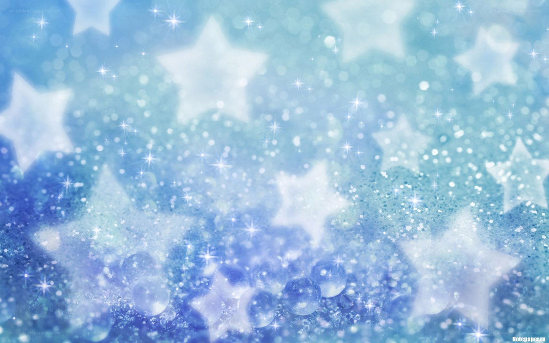 blue starry glitter background