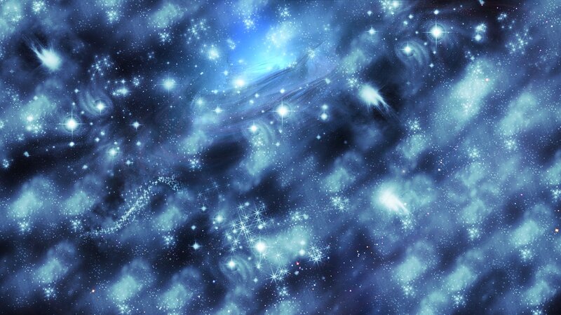 blue starry nebula