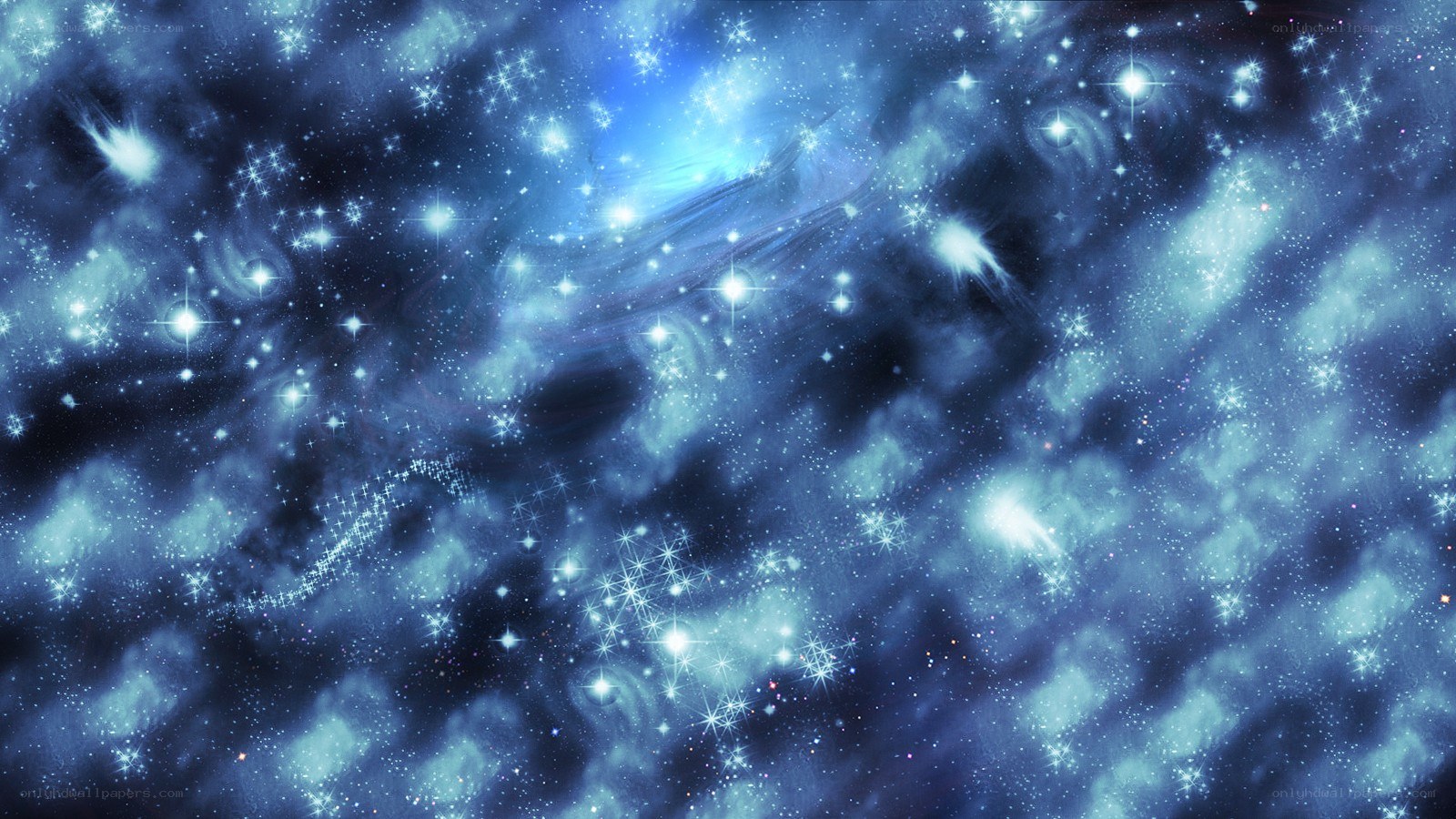 blue starry nebula
