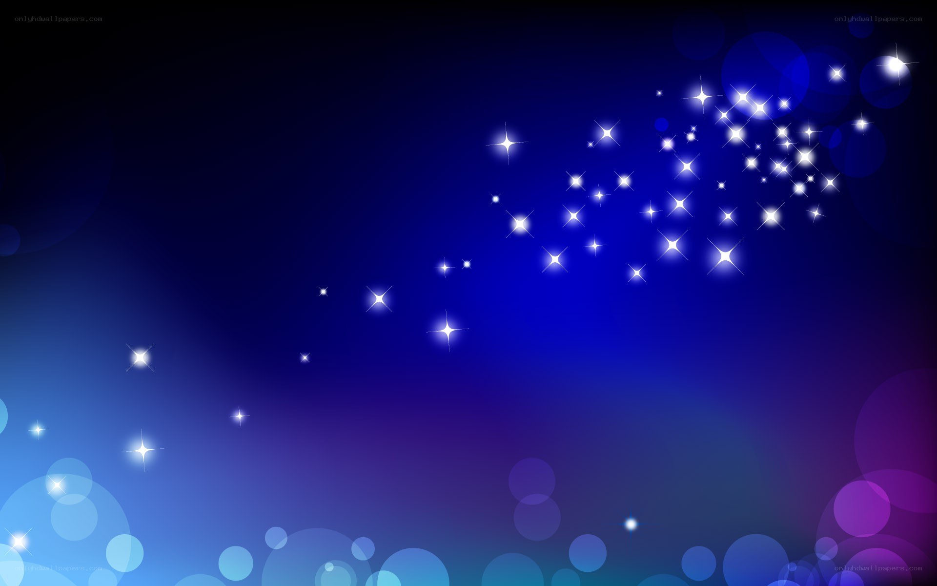 blue starry night sky