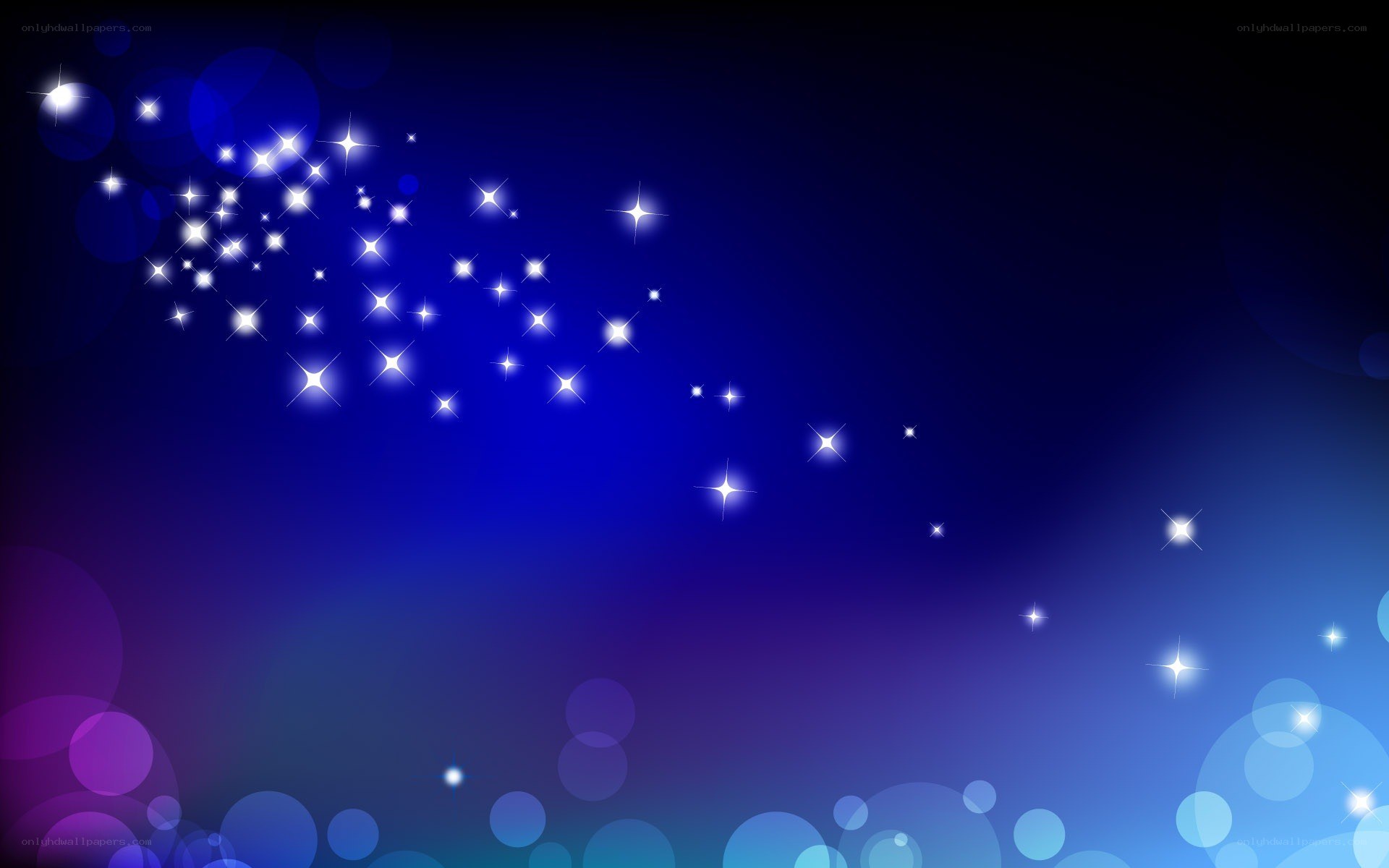 blue starry night sky