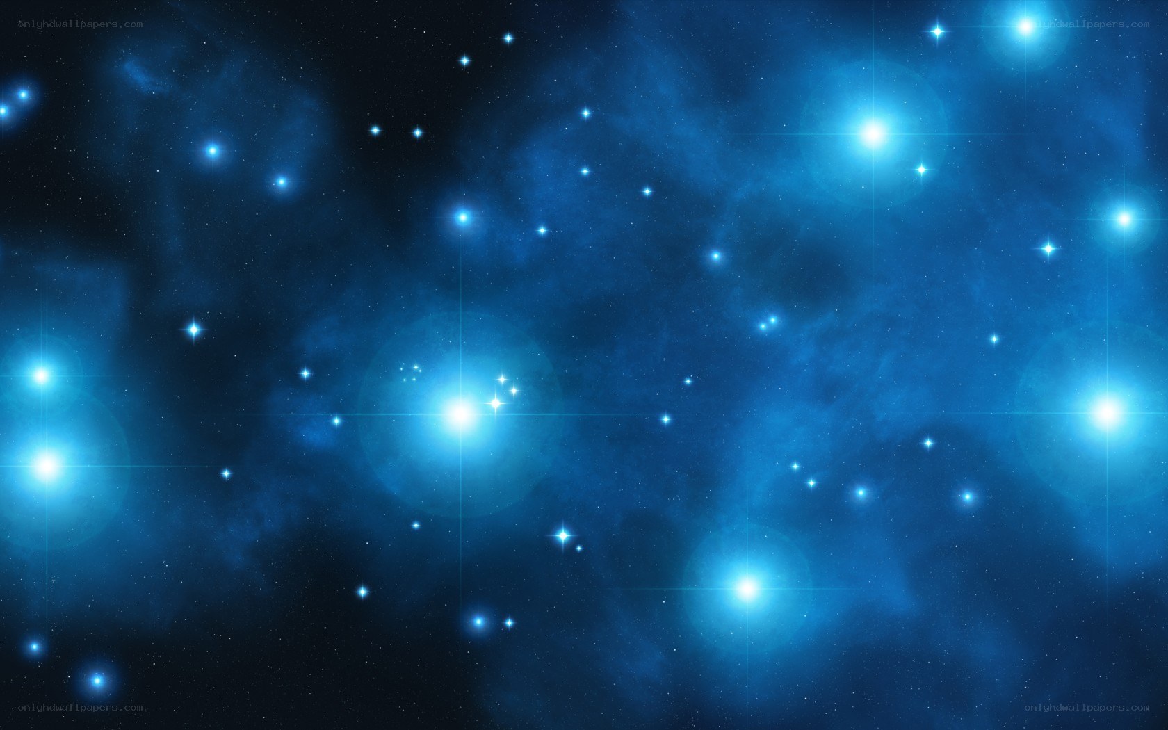 blue starry night sky