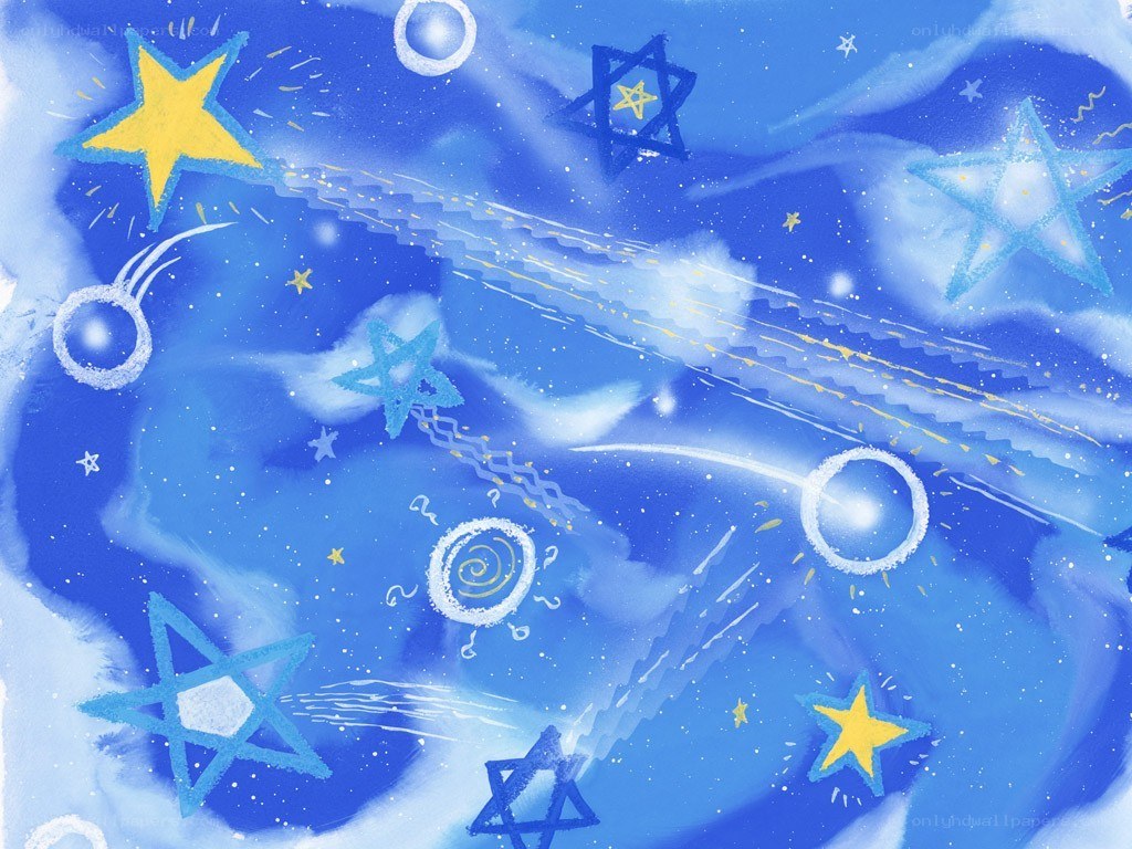 blue starry night sky