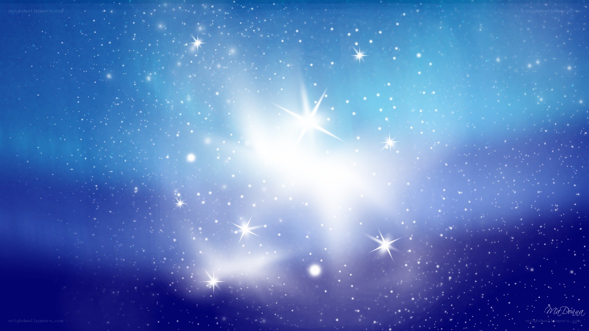 blue starry night sky