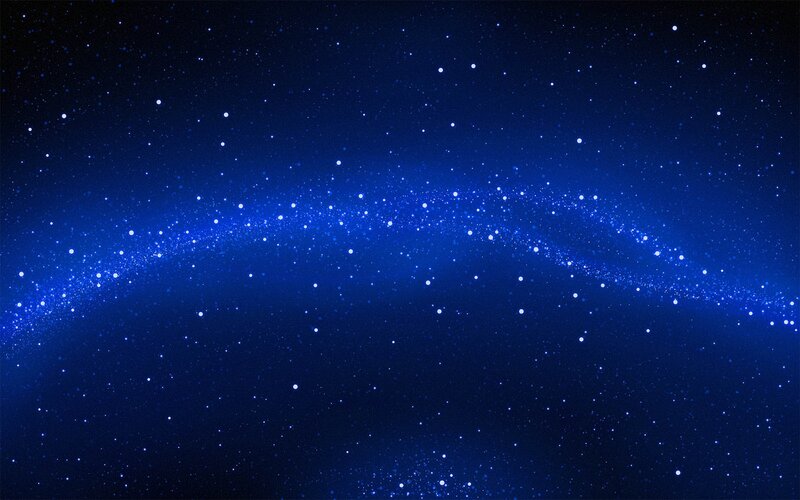 Blue Starry Night Sky — Serene, Digital Art