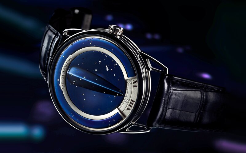 Blue starry watch face