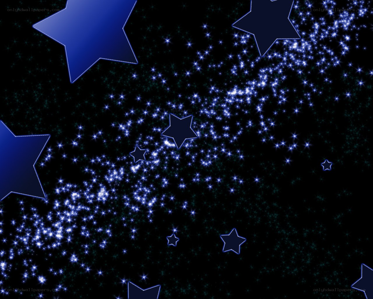 blue stars in a starry sky