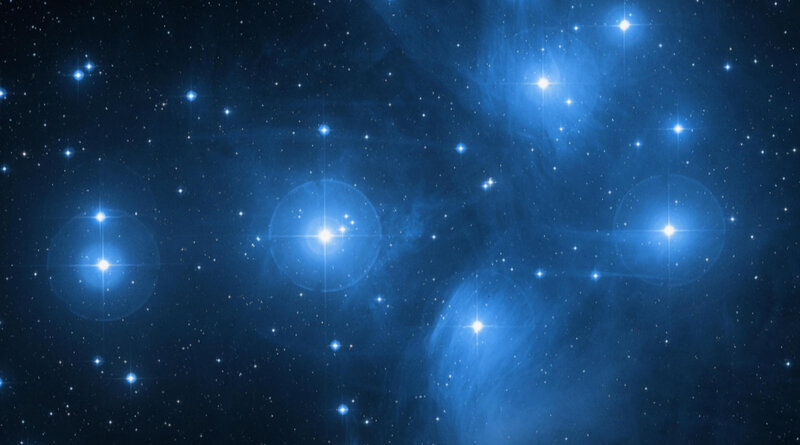 blue stars in space
