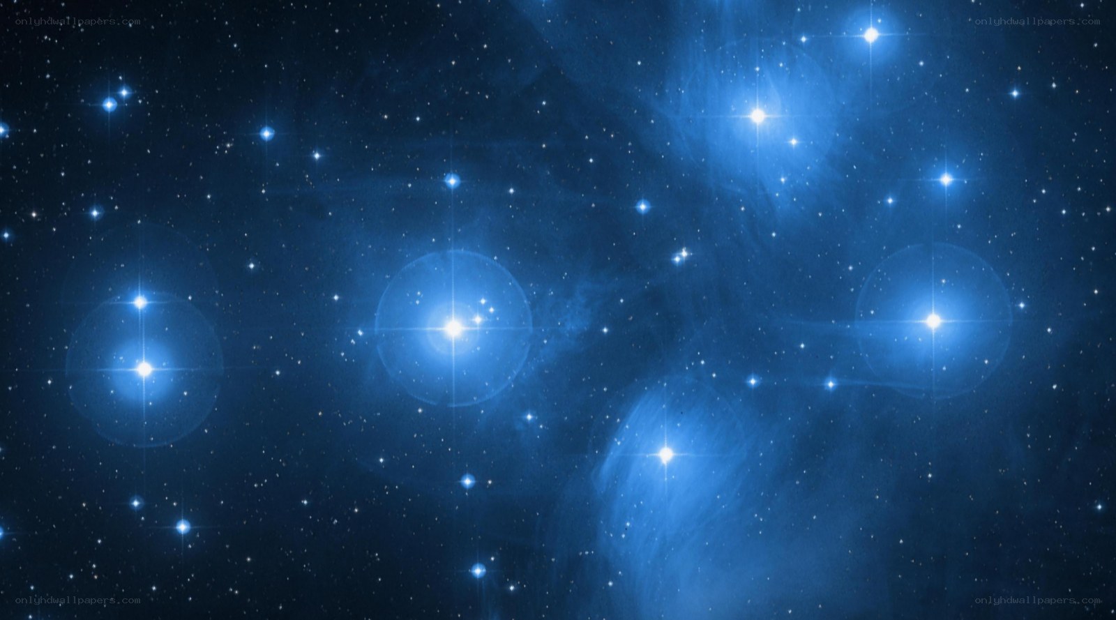 blue stars in space