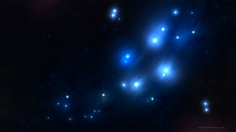 blue stars in space