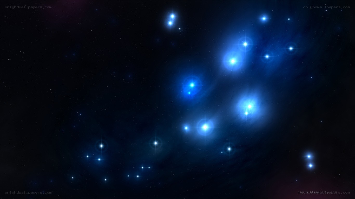 blue stars in space
