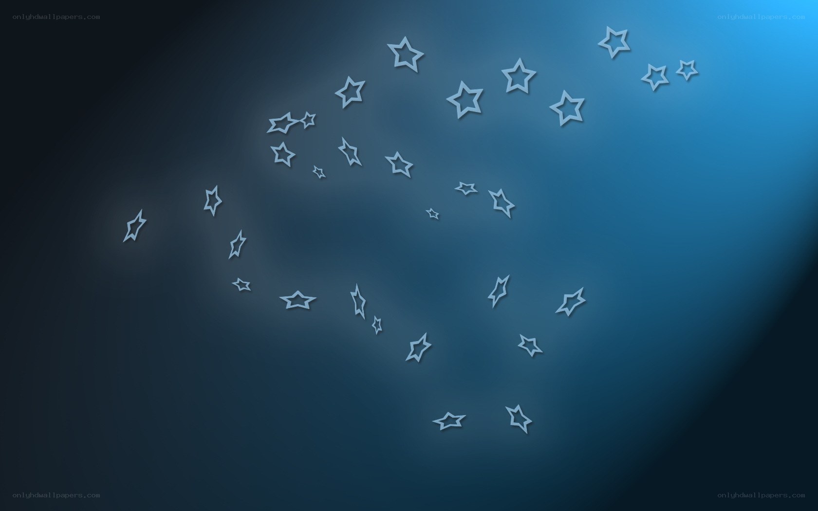 blue stars on dark background