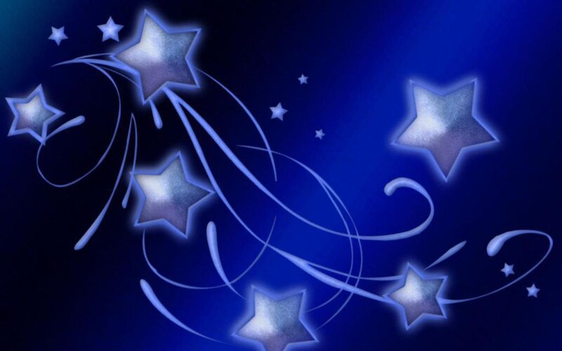 Blue Stars with Swirls — Dreamy, Night