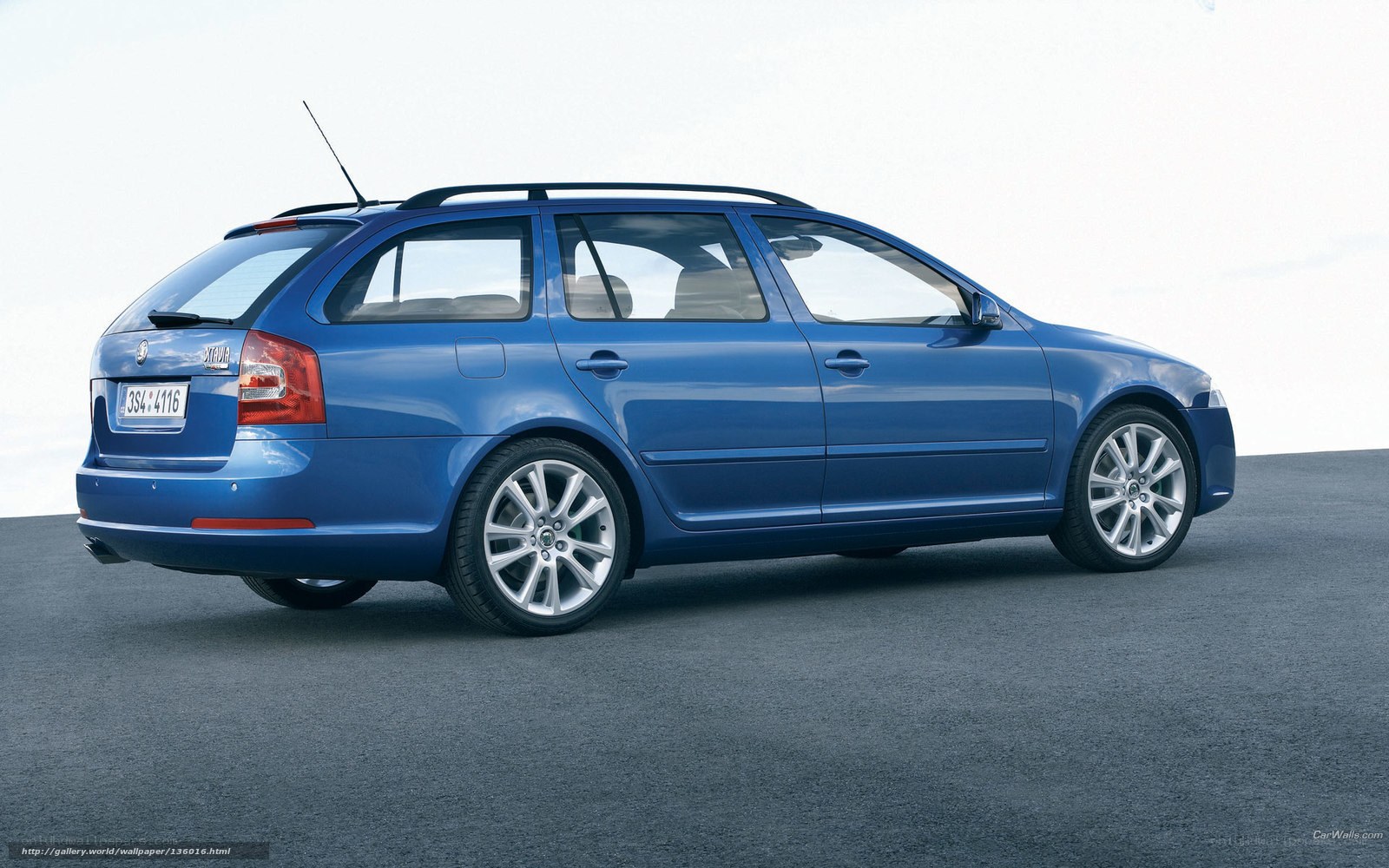 blue station wagon car