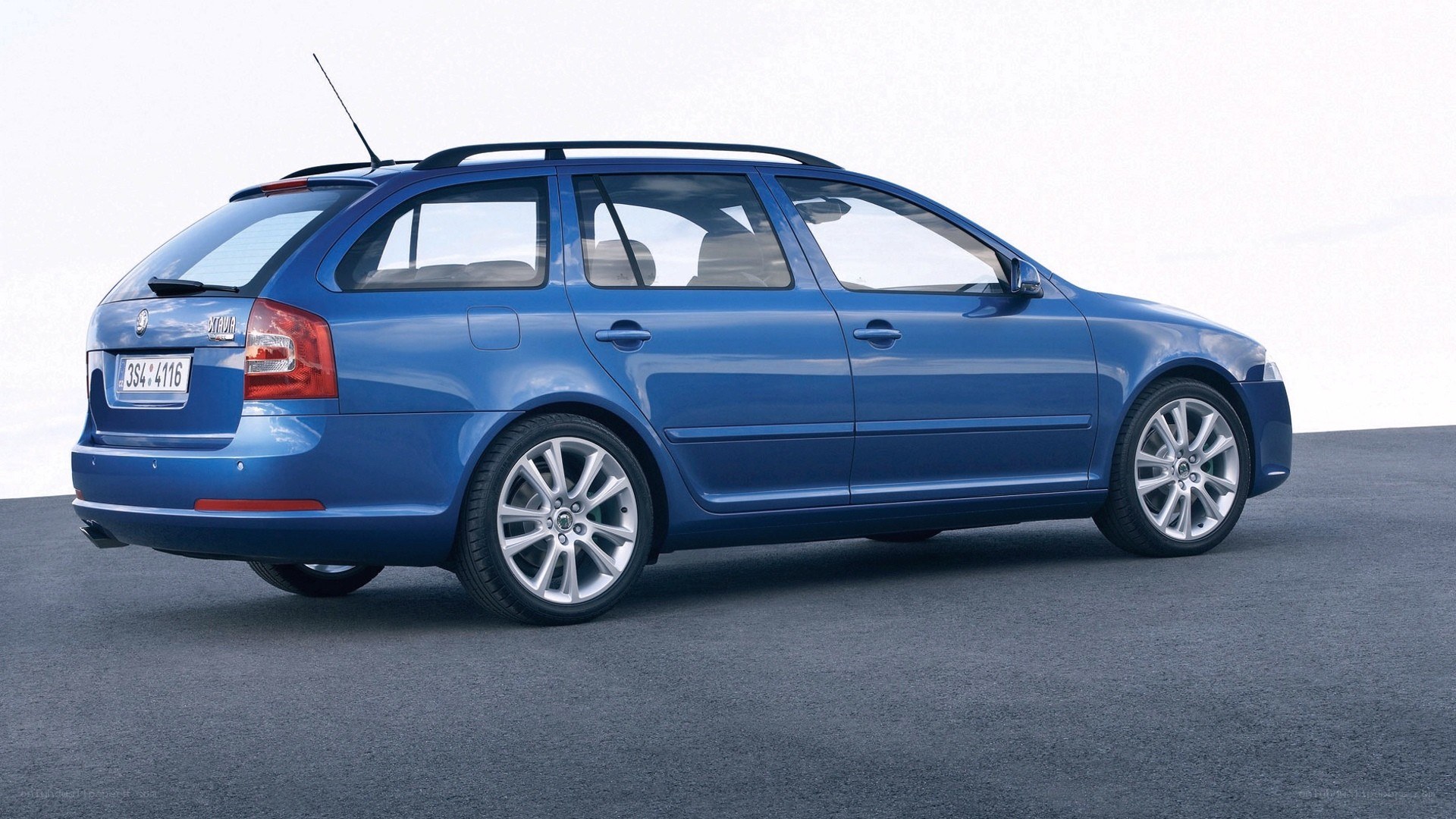 blue station wagon car