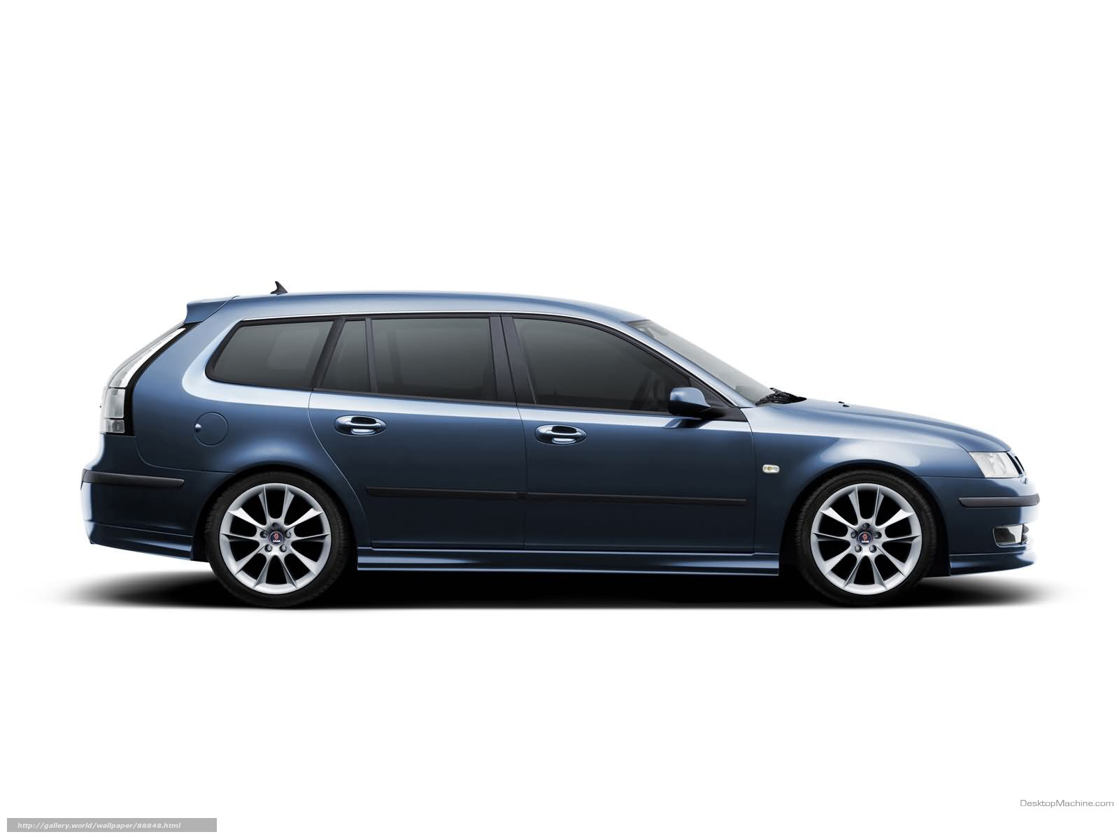 blue station wagon car