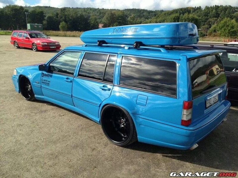 Blue Station Wagon — Outdoor, Afternoon
