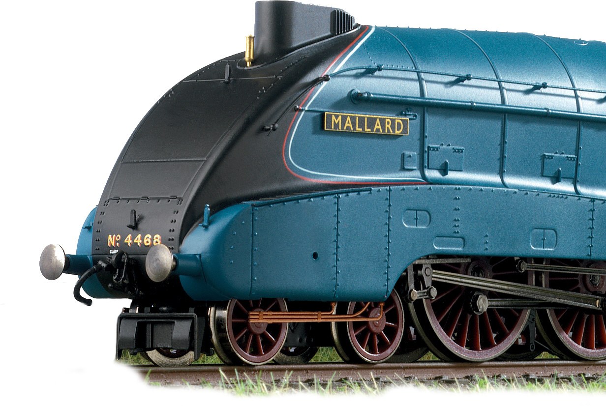 Blue steam locomotive model