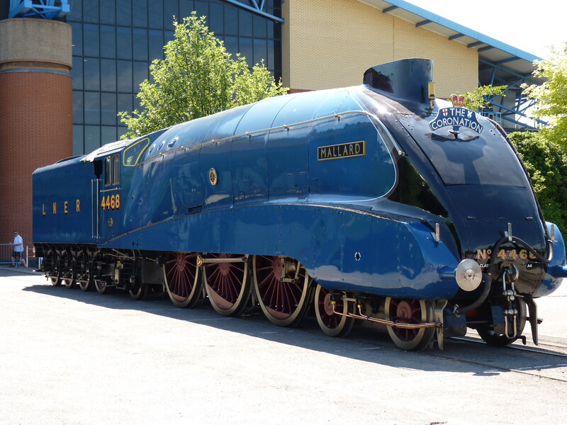 Blue Steam Locomotive