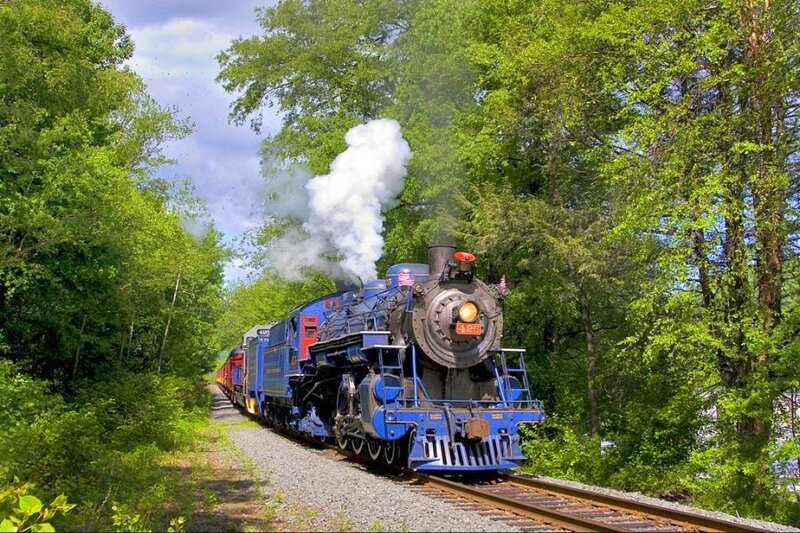 Blue Steam Train — Serene, Summer