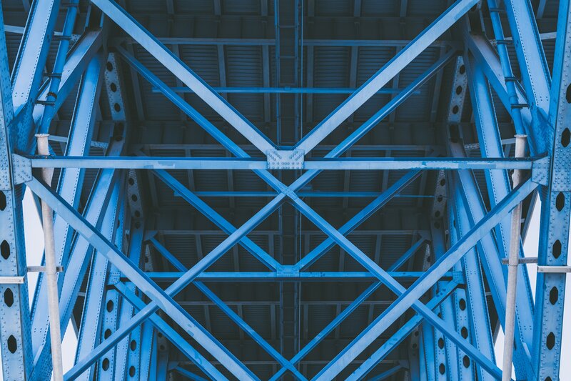 blue steel bridge structure