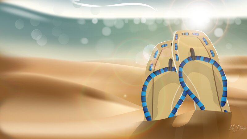 Blue-strapped Sandals
