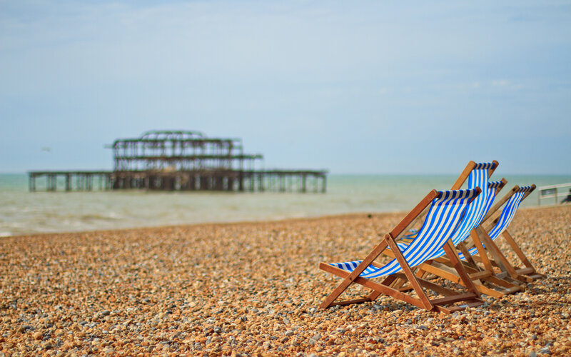 Blue-striped Deck Chairs