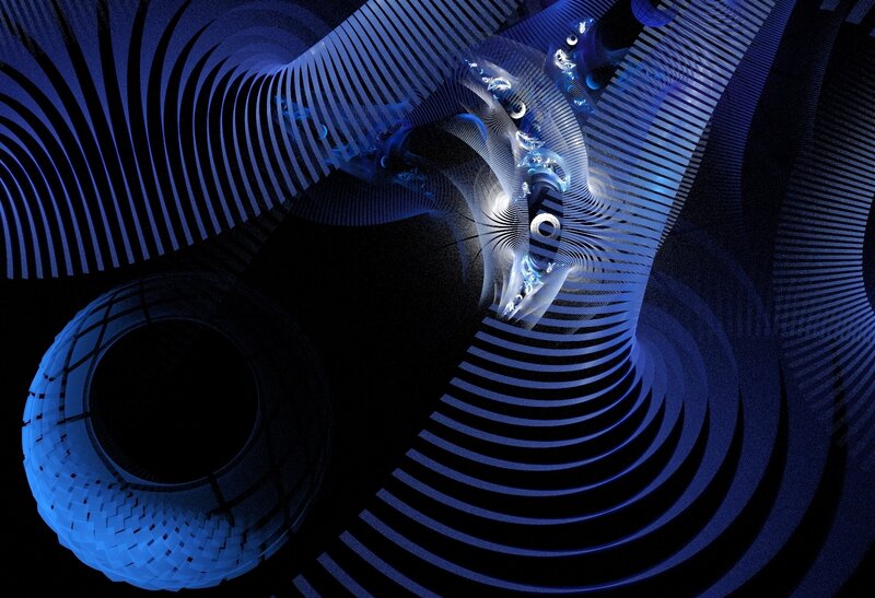 Blue Striped Tunnel