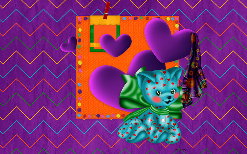 Blue Stuffed Cat Toy