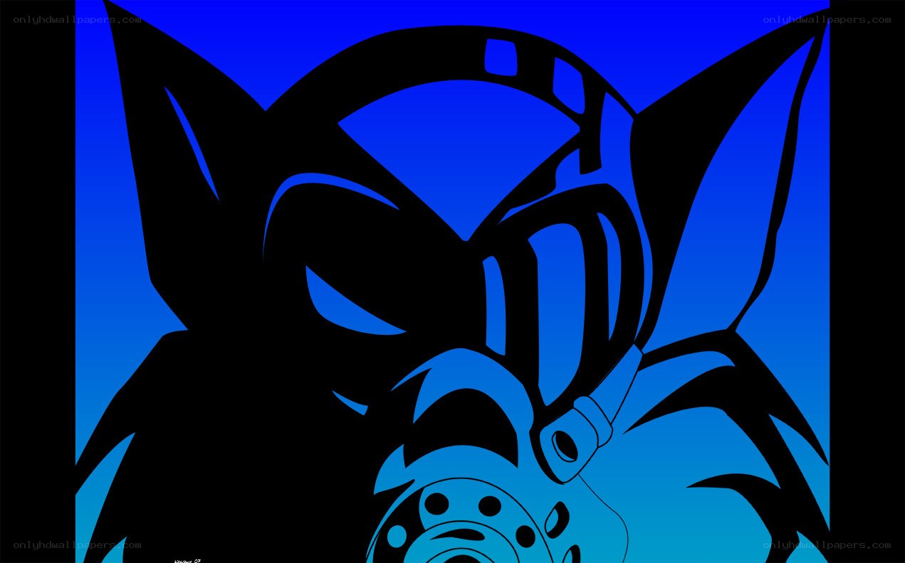 blue stylized character portrait